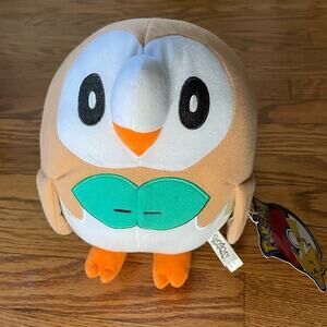 POKEMON ROWLET OWL ROUND STUFFED ANIMAL 8" CHARACTER PLUSH TOY FACTORY 2018